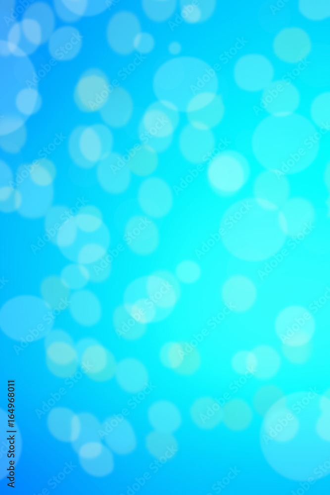 Sticker abstract blue background with defocused bokeh, blur texture with copy space, poster for your design.