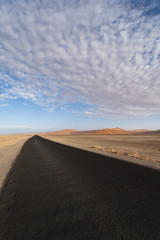 Fototapeta na wymiar Empty Desert Road 