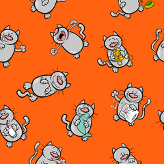cartoon pattern with cats