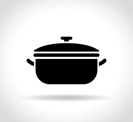 pot icon on white background