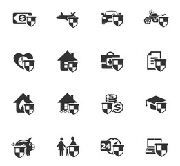insurance icon set