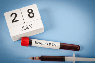 World hepatitis day concept.