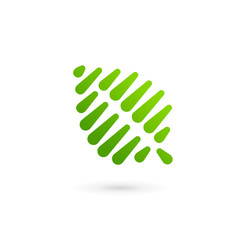Eco leaves logo icon design template elements
