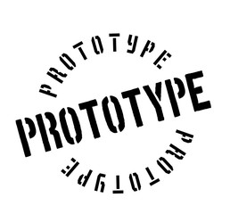 Prototype rubber stamp. Grunge design with dust scratches. Effects can be easily removed for a clean, crisp look. Color is easily changed.