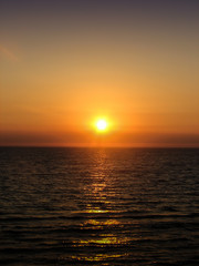 Beautiful Colorful sunset above the sea