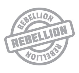 Rebellion rubber stamp. Grunge design with dust scratches. Effects can be easily removed for a clean, crisp look. Color is easily changed.