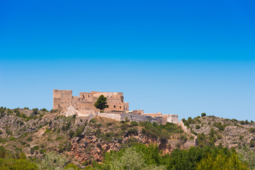 Fototapeta na wymiar Views of the castle of Miravet, Tarragona, Catalunya, Spain. Copy space for text.
