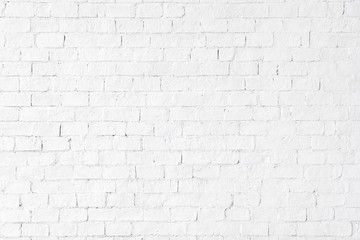 White brick wall texture and background.