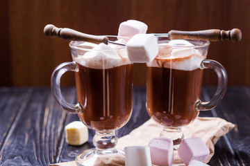 cocoa drink with marshmallows