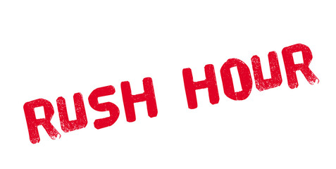 Rush Hour rubber stamp. Grunge design with dust scratches. Effects can be easily removed for a clean, crisp look. Color is easily changed.