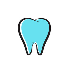 Tooth flat vector icon, tooth silhouette