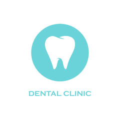 Dental clinic vector logo, tooth vector silhouette