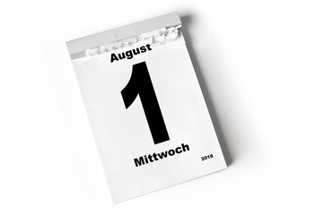 1. August 2018