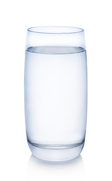 water glass isolated with clipping path