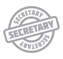 Secretary rubber stamp. Grunge design with dust scratches. Effects can be easily removed for a clean, crisp look. Color is easily changed.