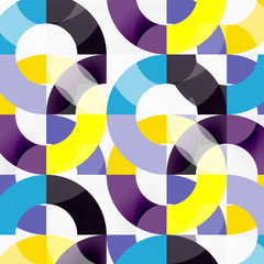 Obraz premium Kolorowe pierścienie na szarym tle, nowoczesny wzór geometryczny wzór