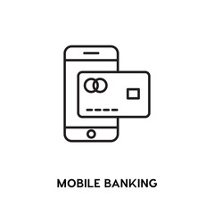 Mobile Banking Vector Icon