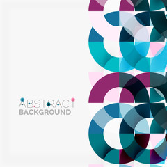 Obraz premium Colorful rings on grey background, modern geometric pattern design