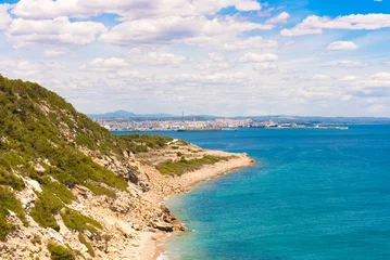 Foto op Plexiglas Surroundings of Salou - coast, Tarragona, Catalunya, Spain. Copy space for text. © ggfoto