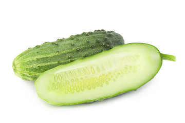 Cucumber vegetable  on white