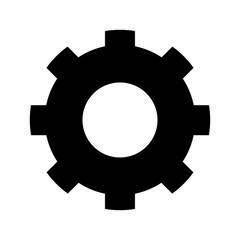 Gear icon on white background - vector iconic design