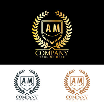 Initial Letter AM Luxury. Boutique Brand Identity