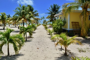Path to the beach, Placencia, Belize