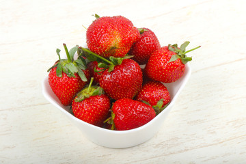Strawberry in the bowl