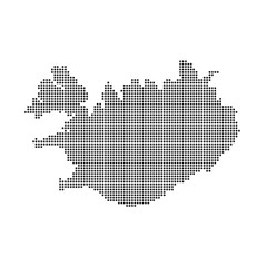 Fototapeta na wymiar Iceland Dotted Vector Illustration Map