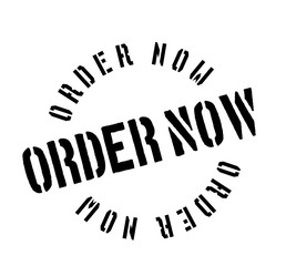 Order Now rubber stamp. Grunge design with dust scratches. Effects can be easily removed for a clean, crisp look. Color is easily changed.