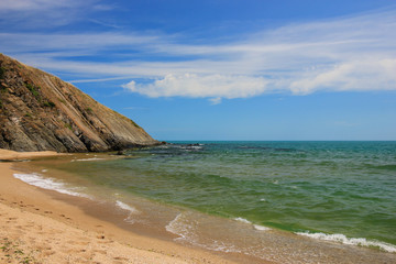 The mouth of the Veleka river at Sinemorets, Bulgaria