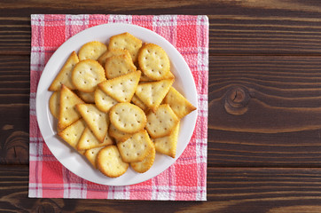 Crackers with cheese