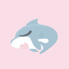 Cartoon shark vector illustration.