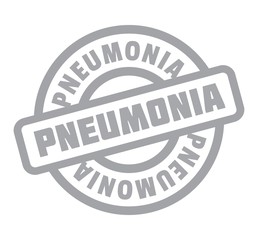 Pneumonia rubber stamp. Grunge design with dust scratches. Effects can be easily removed for a clean, crisp look. Color is easily changed.