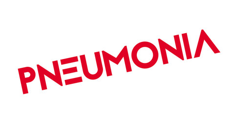 Pneumonia rubber stamp. Grunge design with dust scratches. Effects can be easily removed for a clean, crisp look. Color is easily changed.