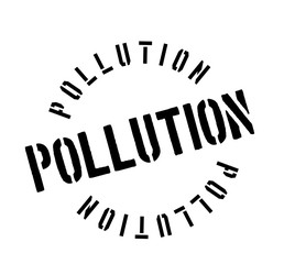 Pollution rubber stamp. Grunge design with dust scratches. Effects can be easily removed for a clean, crisp look. Color is easily changed.