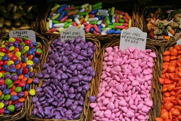 many colored dragees