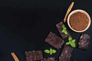 Chocolate / Chocolate bar / chocolate background