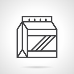 Protein powder pack simple line vector icon