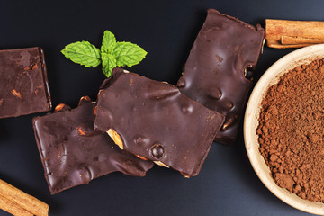 Chocolate / Chocolate bar / chocolate background