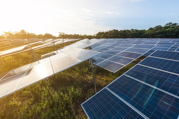 solar panel on sky background	