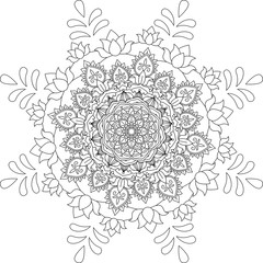 Mandala vector decoration mandala black-and-white vector illustration