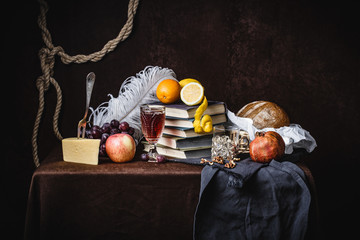 A classic still-life in the Dutch style - 164992606