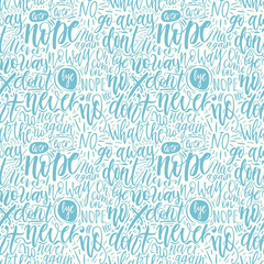 Hand lettering doodle seamless pattern with words of protest. Can be used for postcard, poster, print, greeting card, t-shirt, phone case design. Vector illustration