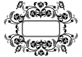 vintage flower, vector