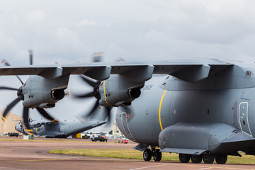 RAF A400M Atlas C.1 taxis onto the static park