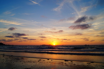 Fototapeta premium Coucher de Soleil - St malo