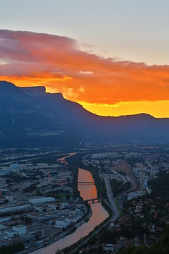 Grenoble sunset