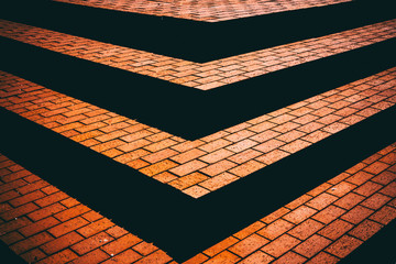 red brick stairs