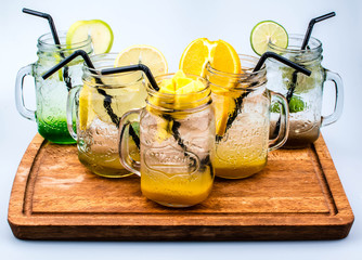 Colorful Sparkling Drink : Isolated Fruit soda cocktail to quench your thirst